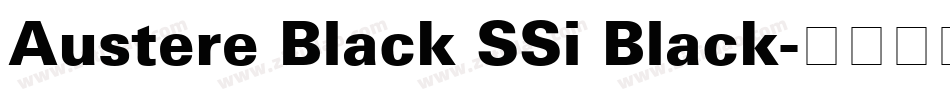 Austere Black SSi Black字体转换